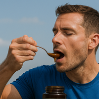 Manuka Honey for athletes - athlete eating honey